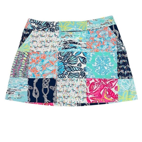 Lilly Pulitzer Patchwork SKIRT size 4 NOT A SKORT - Picture 2 of 13